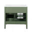 Armoire de salle de bain 35,6 ", seulement armoire, vert-2016346602