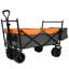 Chariot pliable de 480 lb avec auvent, poussette de chariot avec roues tout-terrain de 7 po, chariot pliable léger, grande capacité pour le camping, le magasinage, les sports et le jardin, orange avec moustiquaire