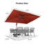 Mace 106.20'' x  143.70'' Rectangular Wood Pattern Cantilever Umbrella With Base,Brick Red-1411352025