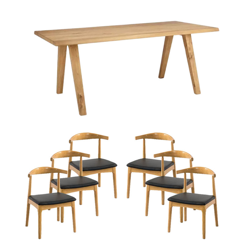 Ensemble de salle à manger rectangulaire, H 29,53 po x L 55,12 po x l 27,56 po