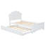 Lit plateforme simple avec tête de lit et lit gigogne simple