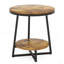 Table d'appoint moderne, table de bout rustique, table basse ronde