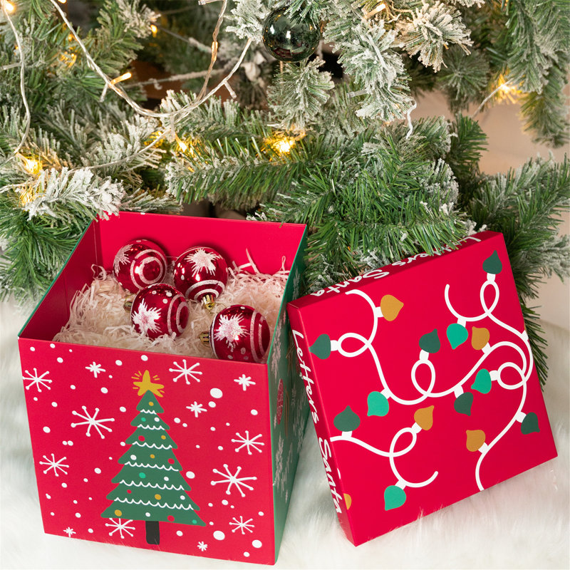 Boîte de cadeau de Noël avec couvercle