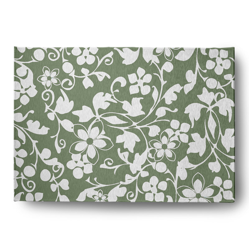 Ingunn Chenille Floral Indoor Rug, Rectangle 5' x 7'