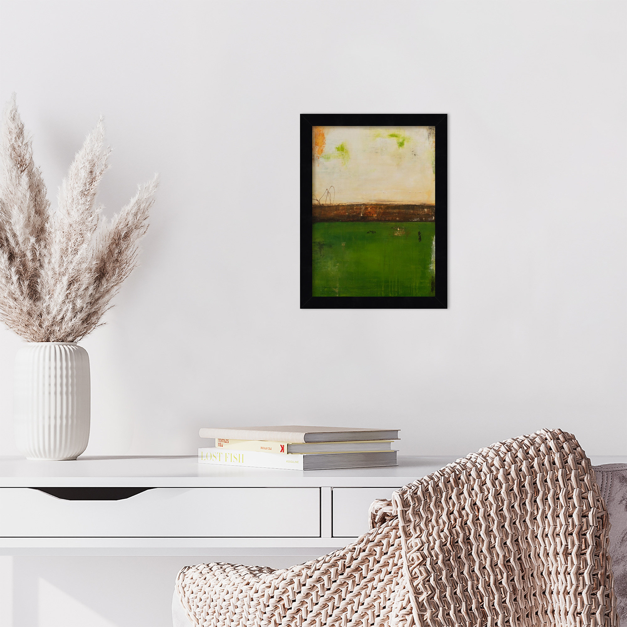 Forest Hill Trail by Mauro Wood Framed Wall Art Print, Black, 13" H x 10" W