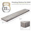 Tablettes flottantes murales Sorbus - Ensemble de 3 tablettes flottantes longues pour la chambre à coucher, la cuisine, le salon, les tablettes de salle de bain, décorations de maison de ferme - Tablettes flottantes murales - longues, grises-124322116-109748799