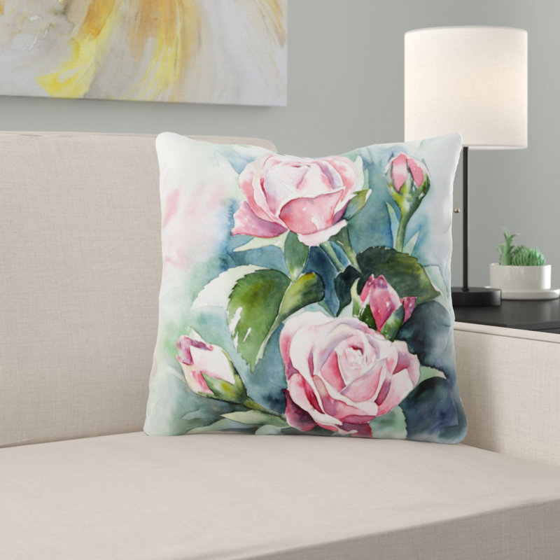 Reversible Throw Pillow, Microsuede, Indoor