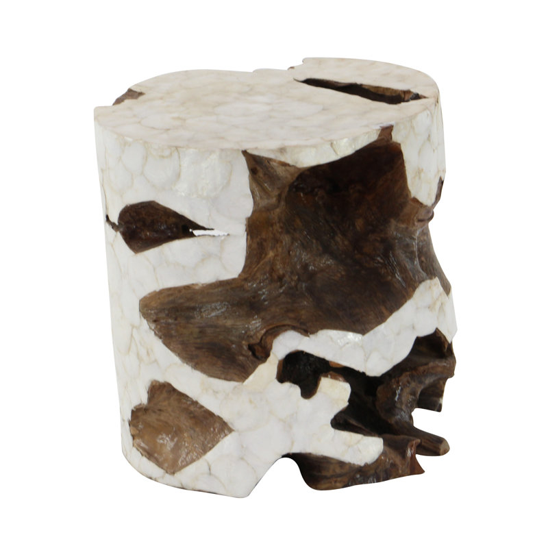 Tabouret de capiz teck