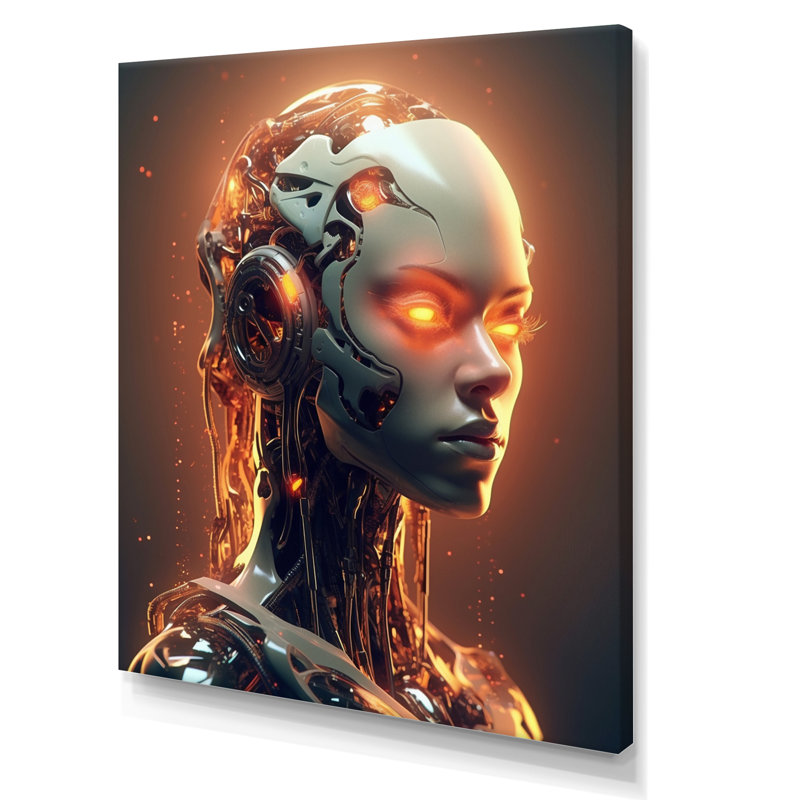 Robotic Demon II sur impression sur toile, Toile tendue, H 40 po x l 30 po x P 1,5 po