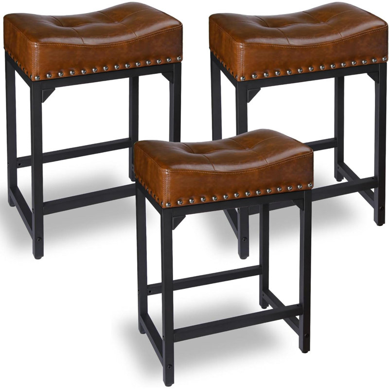 Ensemble de 3 tabourets de bar à hauteur de comptoir pour comptoir de cuisine