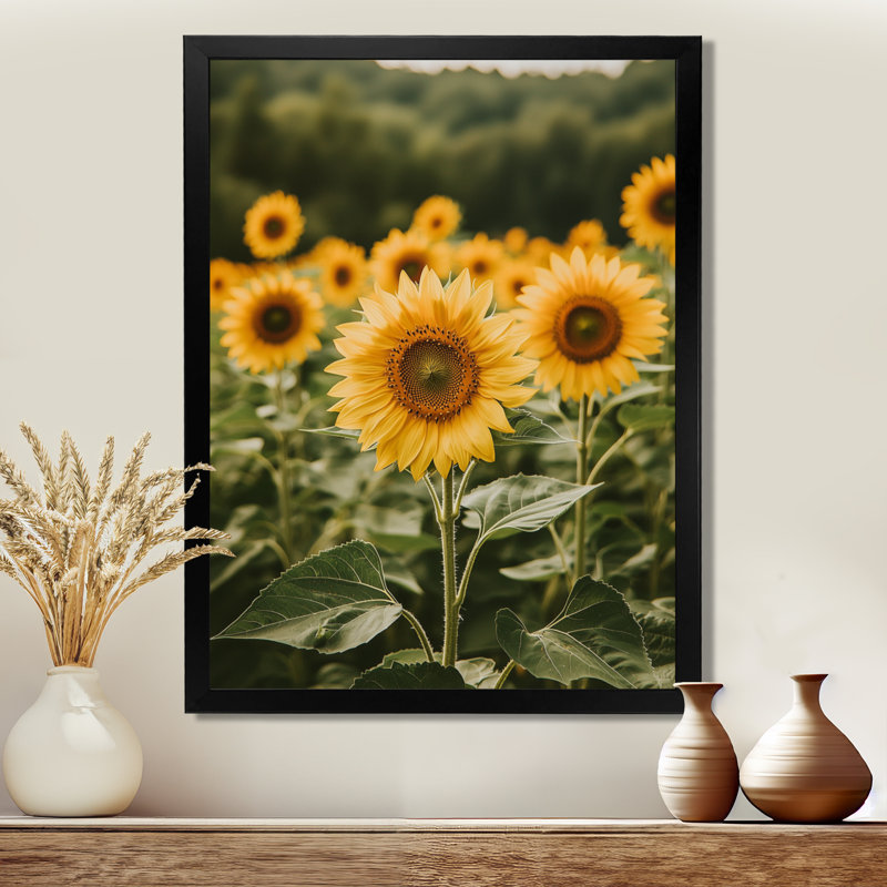 Gerardi - art mural floral, H 20 po x l 12 po, Picture Framed Print, Noir