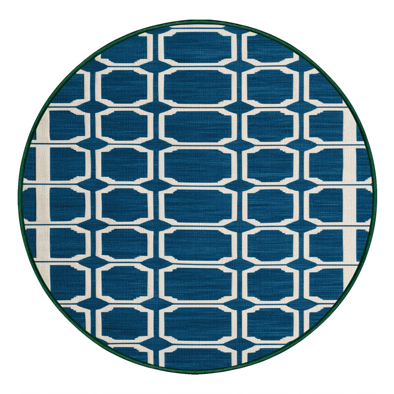 Tapis vert en treillis lavable à la machine, Rond 3 pi