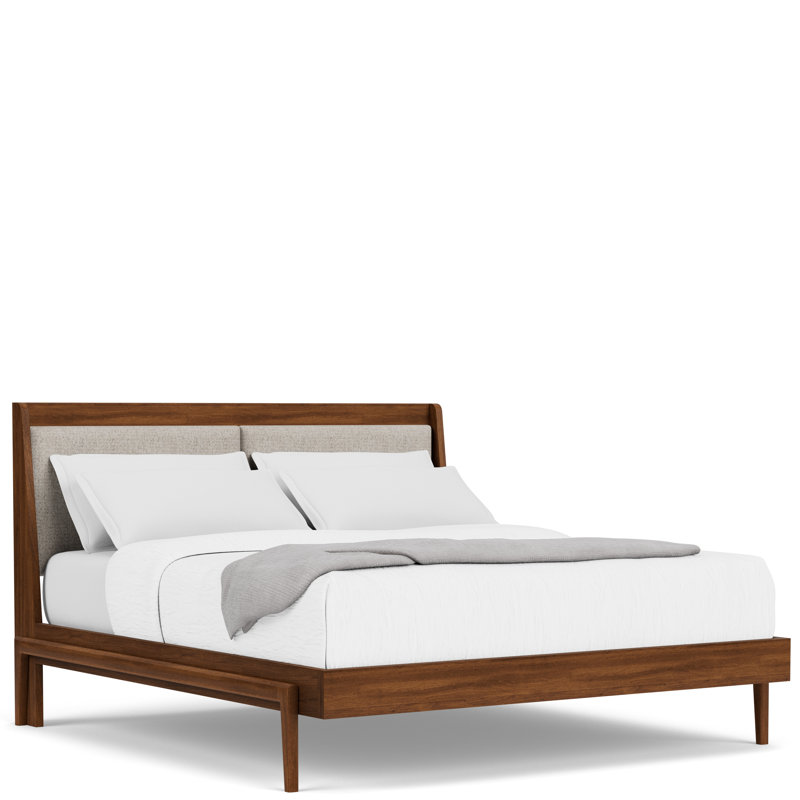 Lit plateforme tapissier Ini, Grand
