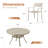 Round Patio Dining Set with 48" Metal Dining Table and 6 Stackable Armrest Chairs-879180498