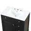 Meuble-lavabo simple 30 po avec comptoir en céramique blanche à poser