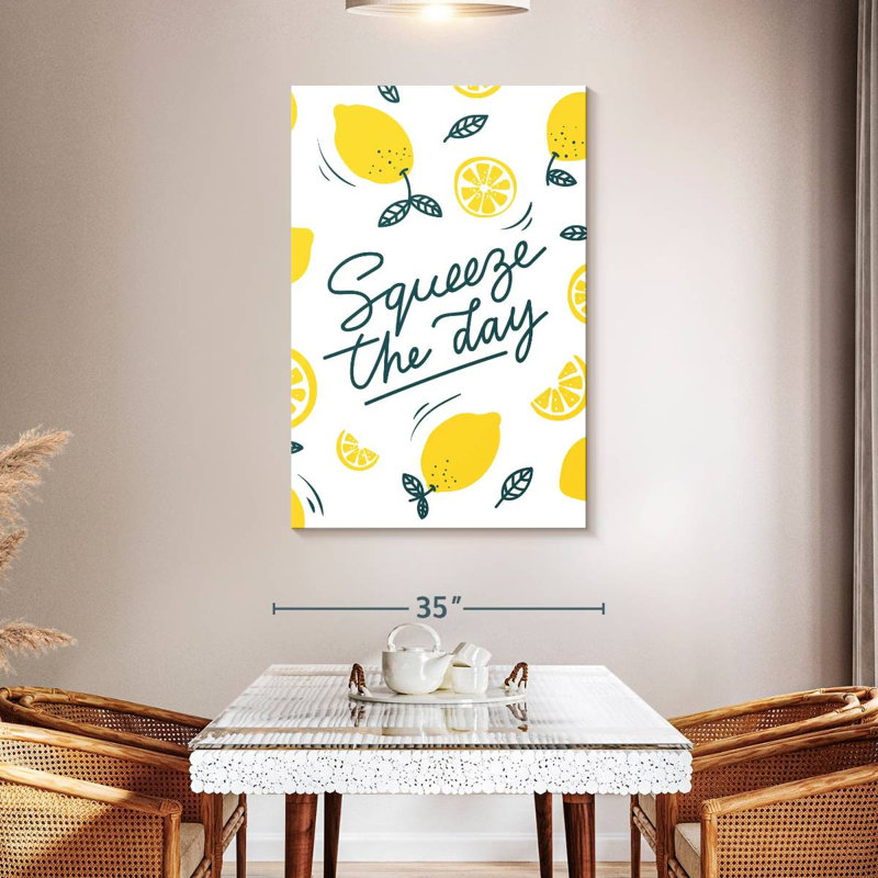 Yarlin Squeeze The Day Lemon Pattern, 48" H x 32" W