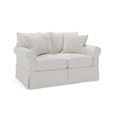 Amari 63" Rolled Arm Slipcovered Loveseat