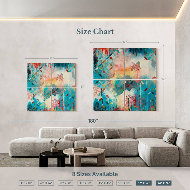 Tranquil Eden III, 74" H x 74" W