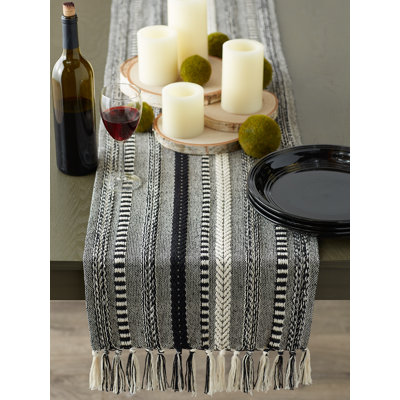 Leore Striped 100% Cotton Table Runner