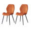 Stansky Mid-Century Modern Velvet Dining Chair with Crossed Metal Legs, Set of 2-1182278675