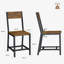 45cm H Metal Parsons Chair in Brown