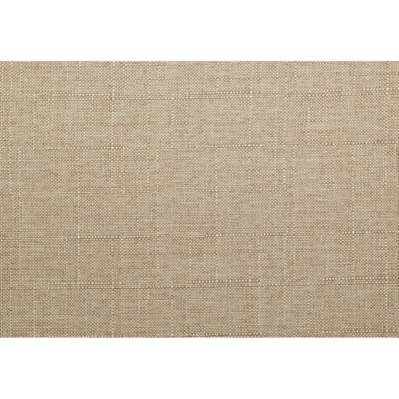 Chaise d'appoint en tissu et bois d'hévéa massif, Tissu brun clair