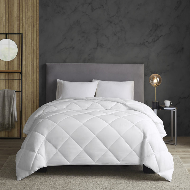 Édredon en duvet synthétique pour lit double / grand maximum en satin de coton 300 TC maximum, Double / grand