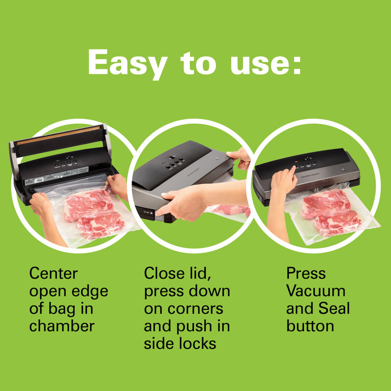Hamilton Beach NutriFresh Black and Silver Vacuum Sealer