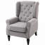 Pour le salon, la chambre à coucher et le bureau | Fauteuil à oreilles capitonné et capitonné-666823106
