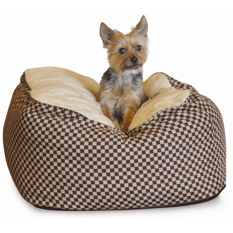 Cuddle Deluxe Cube chien oreiller, Moyen (26" L x 26" W), marron