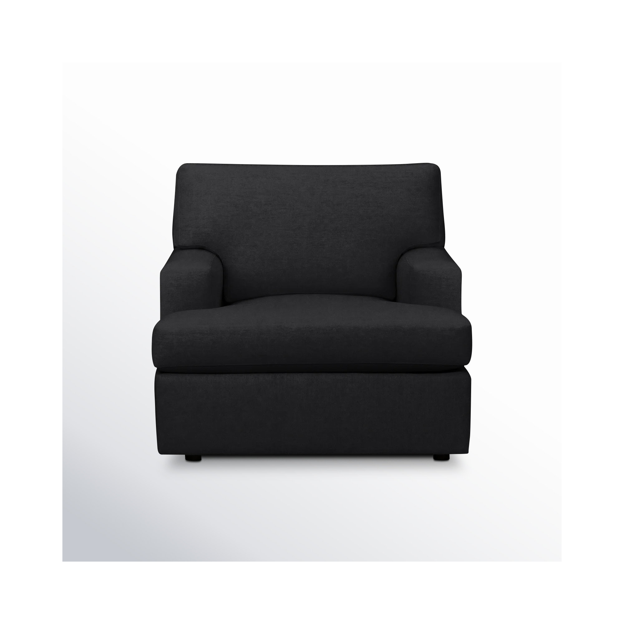 Cleo Upholstered Custom Accent Chair, Bella Gunmetal Performance Velvet