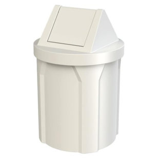 Poubelle commerciale intérieure ou extérieure en plastique recyclé 42 gallons Sturdy Essentials avec couvercle pivotant facile d'accès | Résistance industrielle | Idéal pour les écoles et les entreprises