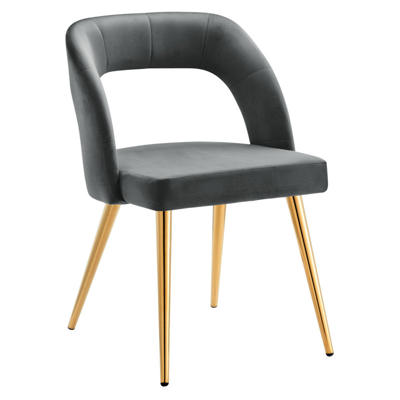 Modway Marciano Performance Velvet Dining Chair, Gray
