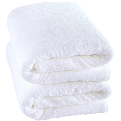 Jumbo Large Bath Sheets Towels 2 Pack Soft and Absorbent, Premium Quality 100% Cotton Towels (Bath Sheet)
