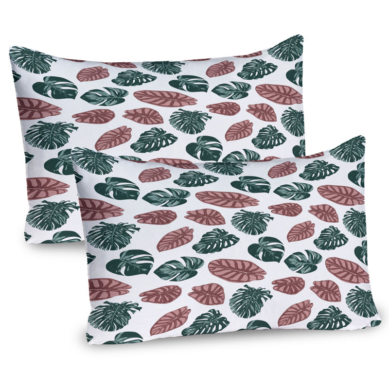 Ensemble de 2 taies décoratives botaniques Ambesonne Philodendron, H 20 po x l 26 po