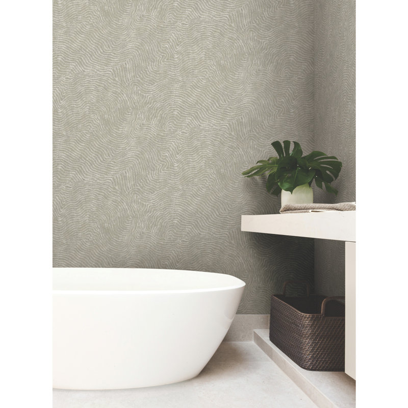 27' L x 27" W Wallpaper Roll, Taupe