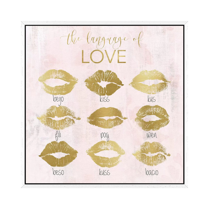 Language Of Love by Carol Robinson - Print on Canvas, 66.04 cm H x 66.04 cm W, White Framed