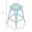 Tabouret de comptoir en bois massif 25,5 po Robertsdale-251166643