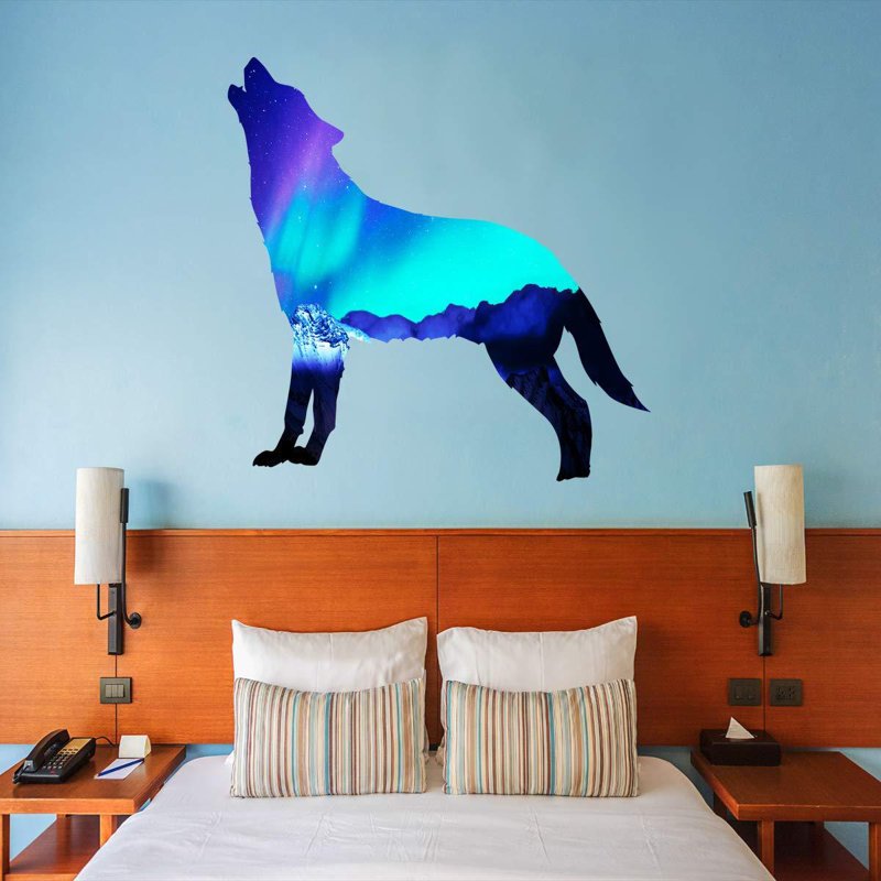 Décalcomanie murale northern lights, H 36 po x l 36 po