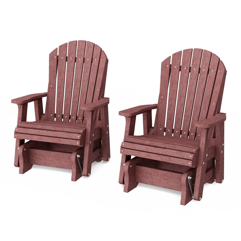 Heritage Adirondack Glider Chair Set Of 2, Brown