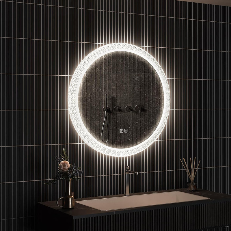 Miroir de salle de bain mural Jashley, 24 po x 24 po