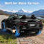 Voiture noire UV de la Corvette C8 24V pour enfants avec 4 roues motrices, télécommande, MP3, Bluetooth, USB, phares à DEL, sièges doubles et suspension arrière noire-125314002