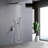 Bathroom Wall Mounted Shower With 10" Rainfall Head And Movable Handheld Faucet In Bronze Tone Oil-Rubbed System Portable For Bath-124646453