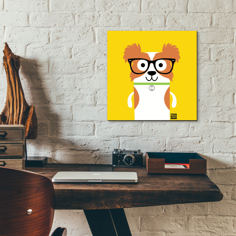 «Bow Wow Papillon» par Todd Art, H 12 po x l 12 po x P 0,13 po