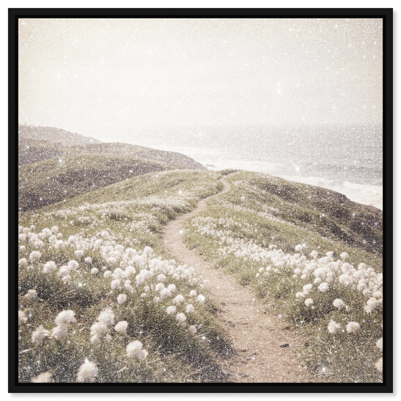 Blooming Path Print by Oliver Gal, 31" H x 31" W, Black Floater Frame