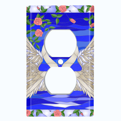 Patterned 1 - Gang Toggle Light Switch Standard Wall Plate