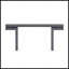 Console très large en placage de bois véritable de 66 pouces, design minimaliste pour entrée, couloir, salon et bureau personnel en noir-487865816