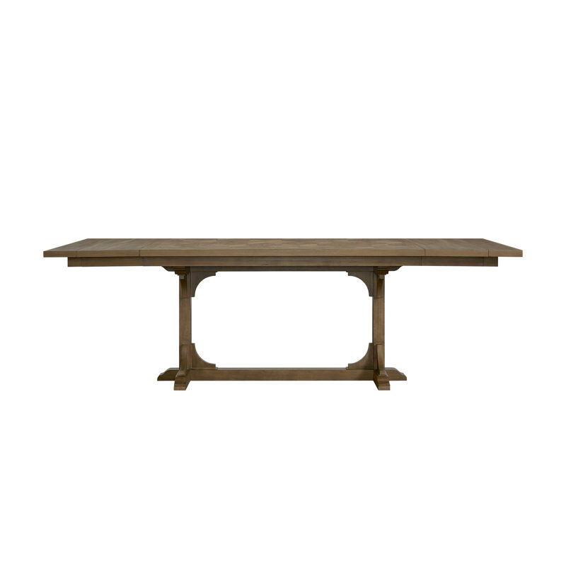 Table à tréteaux à hauteur de comptoir, H 30 po x l 114 po x P 44 po, Amande