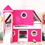 Lit simple mezzanine rose avec glissade et tour - matériaux, trois options d'installation, sous-sol spacieux pour mini aire de jeu