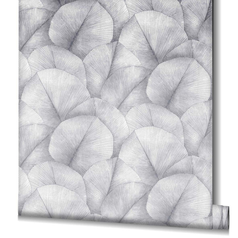 Amariyana Collection Repeatable Palm 4 Mural 212Cm, Silver/Grey